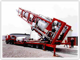 SEPS hydraulically lifted into position